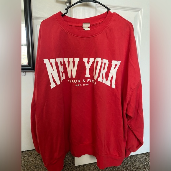 H&M Sweaters Hm Oversized Crew Neck Sweatshirt Poshmark